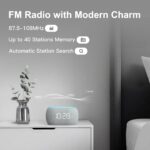 ANJANK Digitaler Radiowecker mit Bluetooth 5.0 – 4-in-1 Radio, Uhr, Nachtlicht für Schlafzimmer – Bild 3