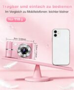 50MP Digitalkamera mit 1080P Video & 16X Zoom – Kompaktkamera für Kinder & Anfänger (Rosa) – Bild 8