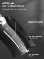 D.Perlla 7-teiliges Messerblock-Set mit Selbstschärfer – Profi-Küchenmesser aus Edelstahl – Bild 7