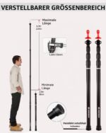 AVOFOREST Teleskop-Zeltstange 88–265 cm – Aluminium Stützbügel für Zelte & Sonnensegel (2er-Set) – Bild 3