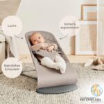 BabyBjörn Babywippe Bliss Sandgrau – Ergonomische 2-in-1 Wippe & Kinderstuhl – Bild 4