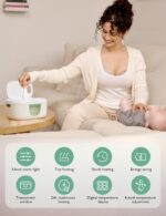 Momcozy Feuchttuchwärmer mit Federdesign – 4 Heizmodi & Nachtlicht für Babys – Bild 2