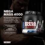 Weider Mega Mass 4000, 3kg Vanille – Weight Gainer mit 48g Protein & Kreatin – Bild 2
