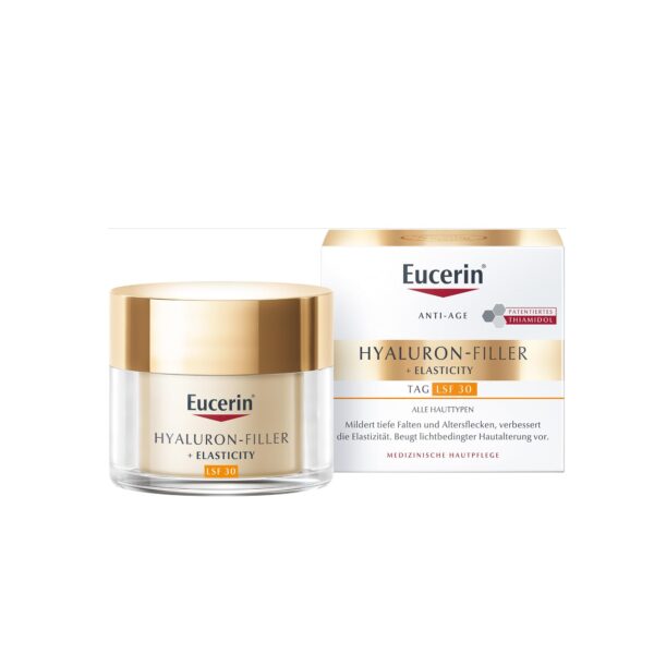 50 ml Eucerin Hyaluron-Filler + Elasticity Tagespflege LSF 30 – Anti-Aging Gesichtscreme mit Hyaluronsäure & Thiamidol gegen Falten & Pigmentflecken