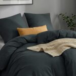 RUIKASI Bettwäsche 135x200 4teilig Anthrazit – Mikrofaser Set mit Reissverschluss – Bild 8