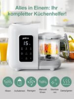 KOSTTE 6-in-1 Babynahrungszubereiter – Dampfgarer & Mixer mit automatischer Reinigung – Bild 2