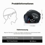 Ergocar Offener Motorradhelm mit Sonnenblende – ABS-Schale mit EPS-Schutz für sicheres Fahren – Bild 7