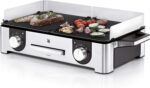 WMF Lono Master-Grill 50x28 cm – Elektrogrill mit 2 Grillflächen & Windschutz