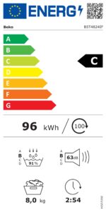 Beko B5T4824IF Wärmepumpentrockner 8 kg – Energieeffizient mit IronFinish & Hygiene – Bild 10