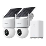 aosu 4K 8MP Solarkamera mit aosuBase 2.0 – 360° PTZ & Farbnahtsicht, 2er Kit, kein Abo