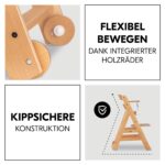 hauck Beta+ Holzhochstuhl Set mit Rädern – Mitwachsender Kinderstuhl 6 Monate bis 90 kg – Bild 7
