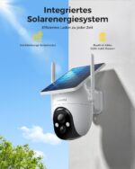 Socheerfull 2K Solar-Überwachungskamera Aussen – 350° Rundum-Schutz mit KI & Farbnachtsicht – Bild 4