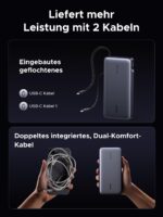UGREEN Nexode 25000mAh Powerbank 165W – PD3.1 Schnellladung mit integrierten Kabeln – Bild 2