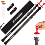 AVOFOREST Teleskop-Zeltstange 88–265 cm – Aluminium Stützbügel für Zelte & Sonnensegel (2er-Set)