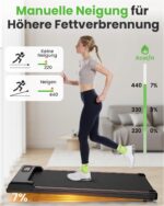 HomeFitnessCode Laufband mit Steigung – Kompaktes Walking Pad 1–8 km/h für Zuhause – Bild 2