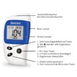 Sinocare Safe-Accu2 Blutzuckermessgerät Set – Schmerzfreie Messung mit 50 Teststreifen – Bild 3