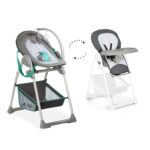 hauck Sit N Relax 2in1 – Mitwachsender Hochstuhl mit Babyliege für Neugeborene bis 15 kg