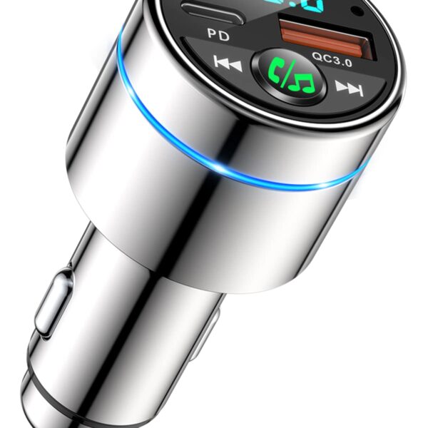 Mohard FM Transmitter Auto Bluetooth 5.3 – Dual-Ladegerät mit 30W USB-C PD & 18W QC3.0