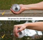 Homewit Boule Set mit 8 Metallkugeln – Profi Boccia & Petanque für Garten & Strand – Bild 6
