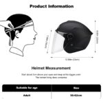 LIONCIANO Motorradhelm mit ABS & PC-Visier – Sicherheitsgetesteter Jethelm für Motorrad & Roller – Bild 7