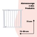 Safety 1st Flat Step Gate – Treppenschutzgitter ohne Bohren, 73–80 cm erweiterbar bis 101 cm – Bild 8