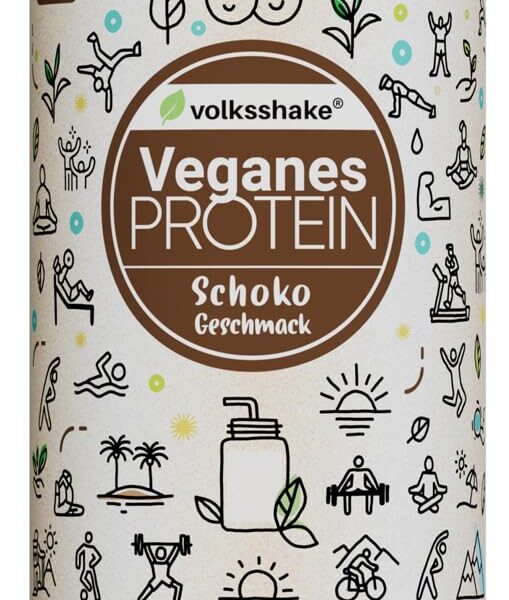 Veganes Protein Schoko 1000g – 12 pflanzliche Proteinquellen Made in Germany
