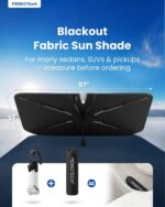 PEMOTech Faltbarer Sonnenschutz Auto 132×76 cm – UV & Hitzeschutz Frontscheibe – Bild 7