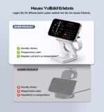 Ziweo 3-in-1 MagSafe Ladestation faltbar – 15W Schnellladen für iPhone, Watch & AirPods – Bild 5