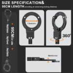 NextSeal E-Scooter Schloss 90 cm – Diebstahlsicheres Handschellenschloss mit Schlüssel – Bild 2
