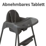 YALION Kinderhochstuhl 2-in-1 mit Tablett – Höhenverstellbar für Babys 6-36 Monate – Bild 4