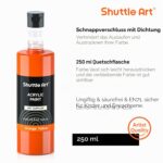Shuttle Art Acrylfarben Set mit 18 Farben à 250ml – Künstlerqualität für alle Oberflächen – Bild 4