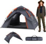 mayhike Pop-Up Wurfzelt 2 Personen – Automatik Campingzelt wasserdicht 3000mm mit 2 Türen