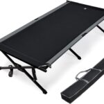 EVER ADVANCED Klappbett 214x106cm – XXL Campingbett 300kg belastbar für Outdoor & Garten