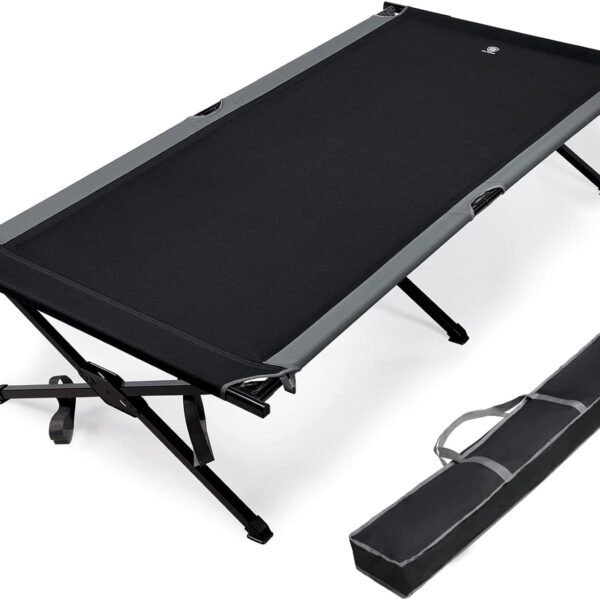 EVER ADVANCED Klappbett 214x106cm – XXL Campingbett 300kg belastbar für Outdoor & Garten