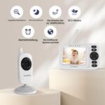 HelloBaby HB2438 Babyphone mit Kamera – 3,2 Zoll Display, Nachtsicht & 305 m Reichweite – Bild 3