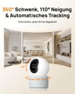 Anona Pano 4K UHD Innenüberwachungskamera – 360° Auto-Tracking, Wi-Fi 6, KI-Erkennung – Bild 2