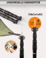 AVOFOREST Teleskop-Zeltstange 88–265 cm – Aluminium Stützbügel für Zelte & Sonnensegel (2er-Set) – Bild 6