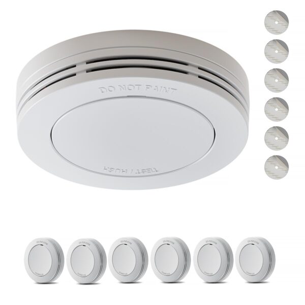 Safeliveo Rauchmelder 6er Set mit 10-Jahre-Batterie – EN 14604 zertifiziert, 85 dB Alarm