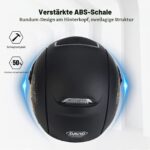 Ergocar Offener Motorradhelm mit Sonnenblende – ABS-Schale mit EPS-Schutz für sicheres Fahren – Bild 2