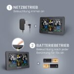 Newentor Funkwetterstation mit Aussensensor – Wettervorhersage & DCF Funkuhr – Bild 2