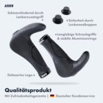 AARON Horn Lenker Griffe mit Gel Dämpfung – Ergonomische Fahrradgriffe für Komfort & Sicherheit – Bild 2