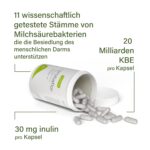 nupure Probaflor – 345 Mrd KBE/g mit 11 Bakterienstämmen & Inulin, 110 Kapseln – Bild 3