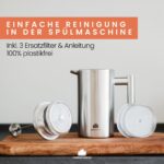 Groenenberg French Press Thermo – Edelstahl Kaffeebereiter mit Warmhalte-Funktion bis 1L – Bild 5