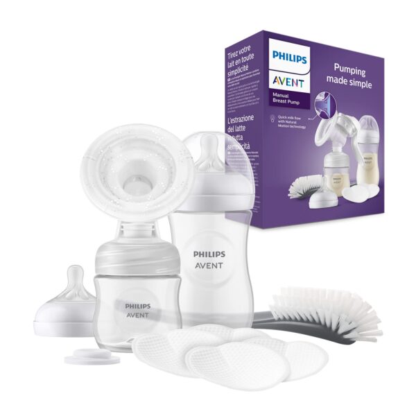 Philips AVENT Handmilchpumpe Geschenkset – Natural Motion Technologie, BPA-frei
