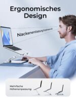 CIRYCASE Laptop Ständer höhenverstellbar – ergonomischer Aluminium Stand für MacBook & HP – Bild 2