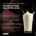 Weider Mega Mass 4000, 3kg Vanille – Weight Gainer mit 48g Protein & Kreatin – Bild 3