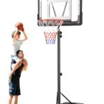Basketballständer 155–210 cm höhenverstellbar – Bruchsichere Rückwand mit Rollen für Kinder