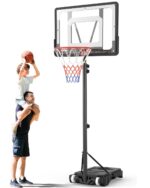 Basketballständer 155–210 cm höhenverstellbar – Bruchsichere Rückwand mit Rollen für Kinder