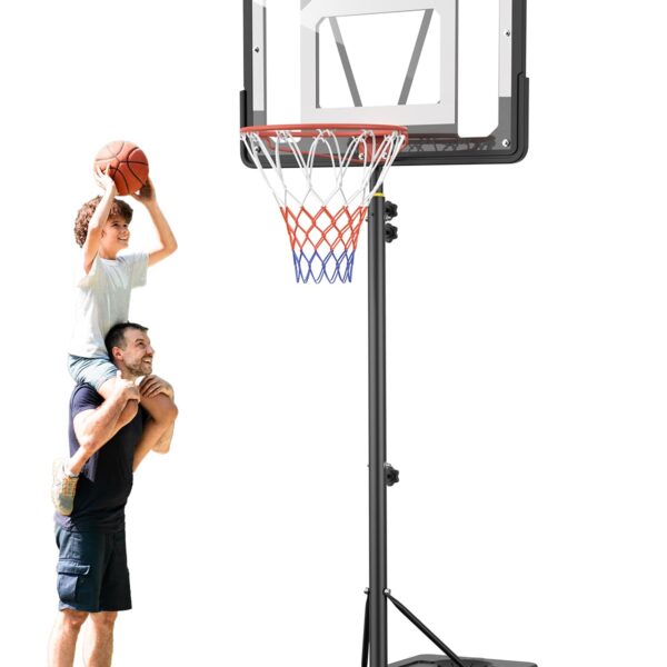 Basketballständer 155–210 cm höhenverstellbar – Bruchsichere Rückwand mit Rollen für Kinder