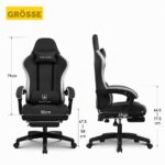 GTPLAYER Gaming Stuhl 150 kg – Ergonomischer Schreibtischstuhl mit Taschenfedern & Stoffoberfläche – Bild 11